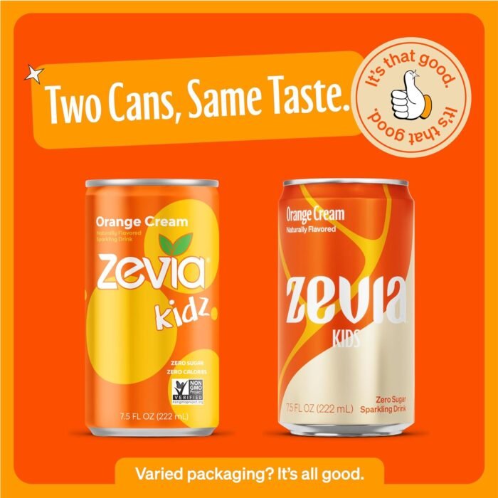 zevia soda orange cream sparkling drink image