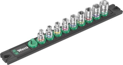 zyklop socket set imperial 1/4 drive 9 ct image