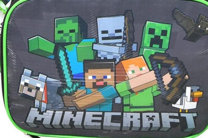 minecraft backpack with lunch bag image