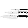 zwilling 3 pc knives set black stainless steel image