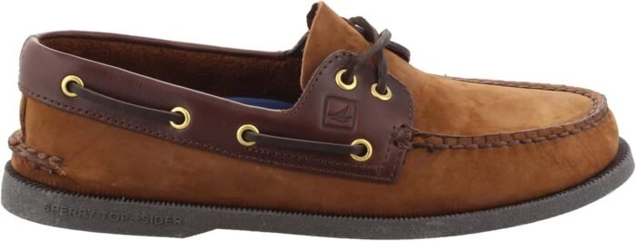 sperry top sider eye leather boat shoes image