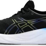 asics gel nimbus 25 black gold yellow 9
