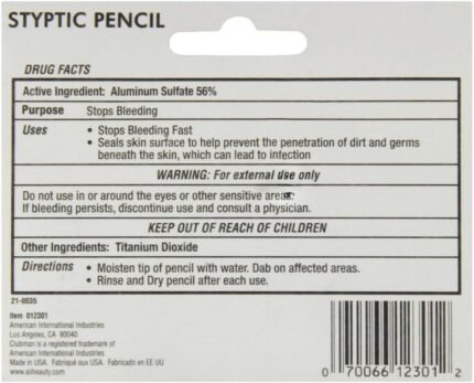 woltra nick relief styptic pencil twin pack