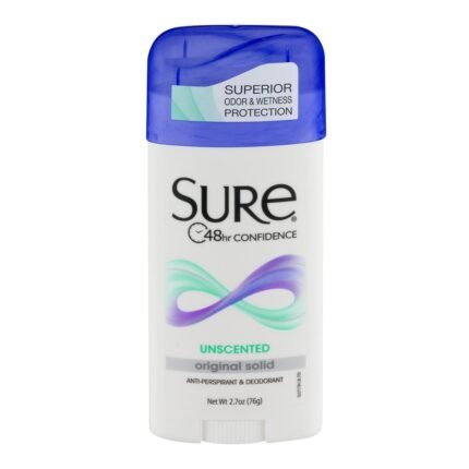 sure solid anti perspirant and deodorant unscented image