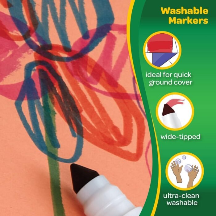 crayola ultra clean washable markers 8 bold colors pack