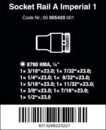 zyklop socket set imperial 1/4 drive 9 ct image