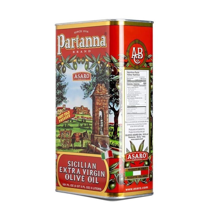 partanna extra virgin olive oil ounce tin pack image