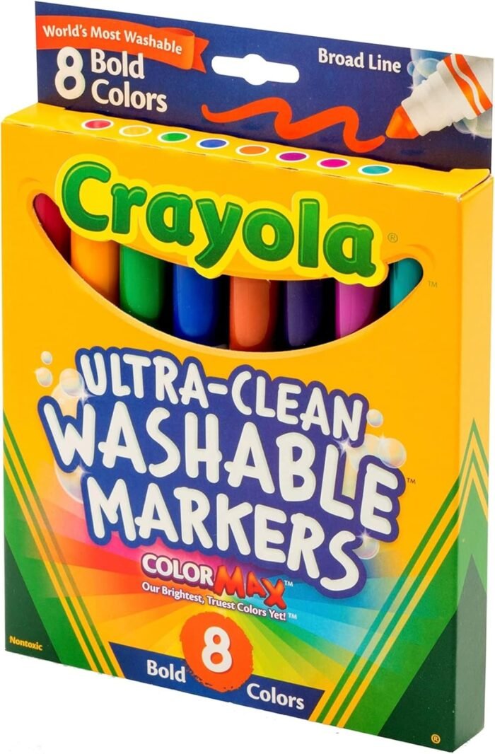 crayola ultra clean washable markers 8 bold colors pack