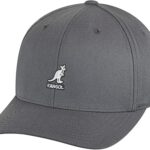 Kangol Wool Flexfit Baseball Hat, Dark Flannel, S-M