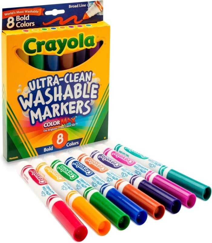 crayola ultra clean washable markers 8 bold colors pack