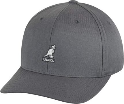 Kangol Wool Flexfit Baseball Hat, Dark Flannel, XXL