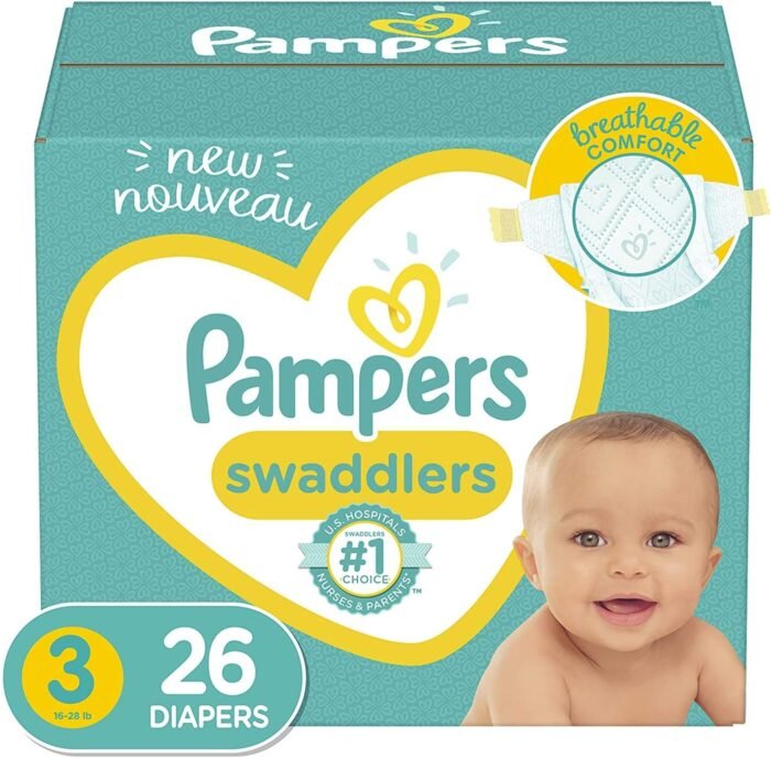 pampers swaddlers baby diapers size 3 pack