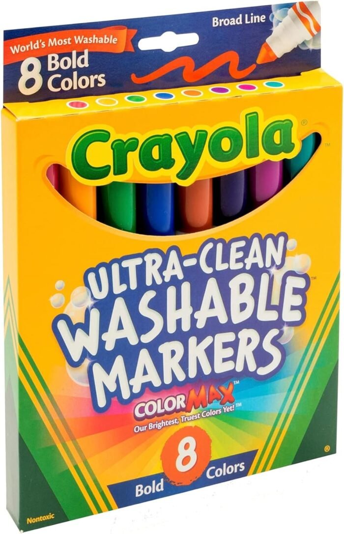 crayola ultra clean washable markers 8 bold colors pack