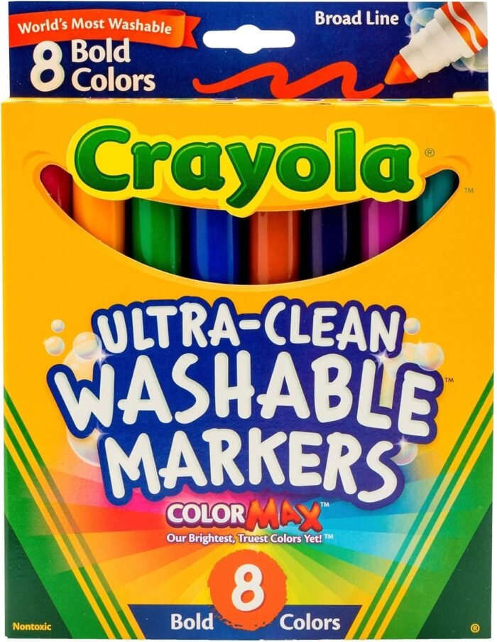 crayola ultra clean washable markers 8 bold colors pack