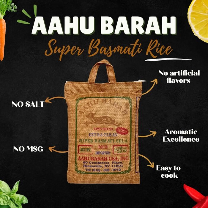 aahu barah basmati sela rice rice 10lb image