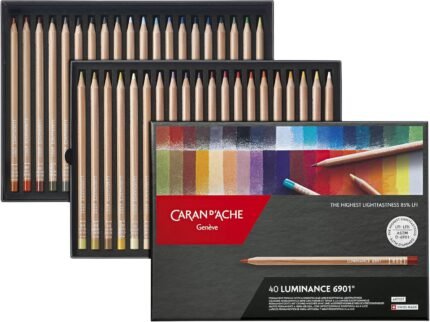 caran d ache luminance colored pencil set 40 colors