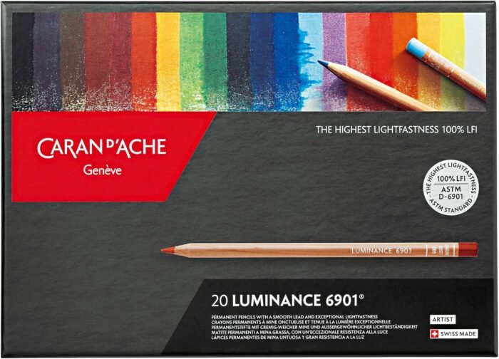 caran d ache luminance colored pencil set 20 colors image