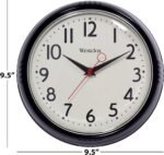 westclox retro black case convex glass clock image