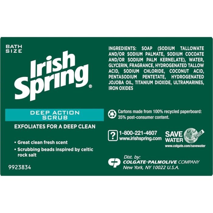 irish spring deodorant soap deep action scrub image