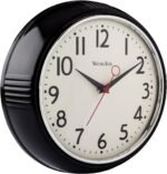 westclox retro black case convex glass clock image