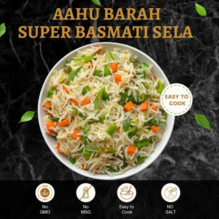 aahu barah basmati sela rice rice 10lb image