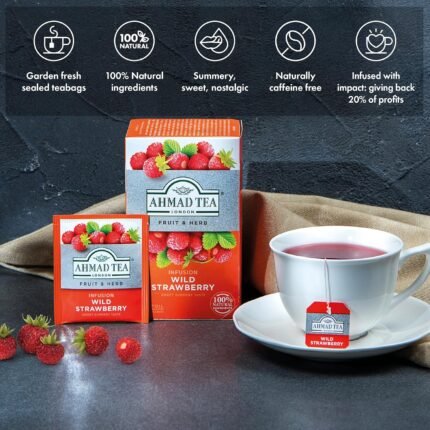 ahmad tea peppermint and lemon herbal tea pack image