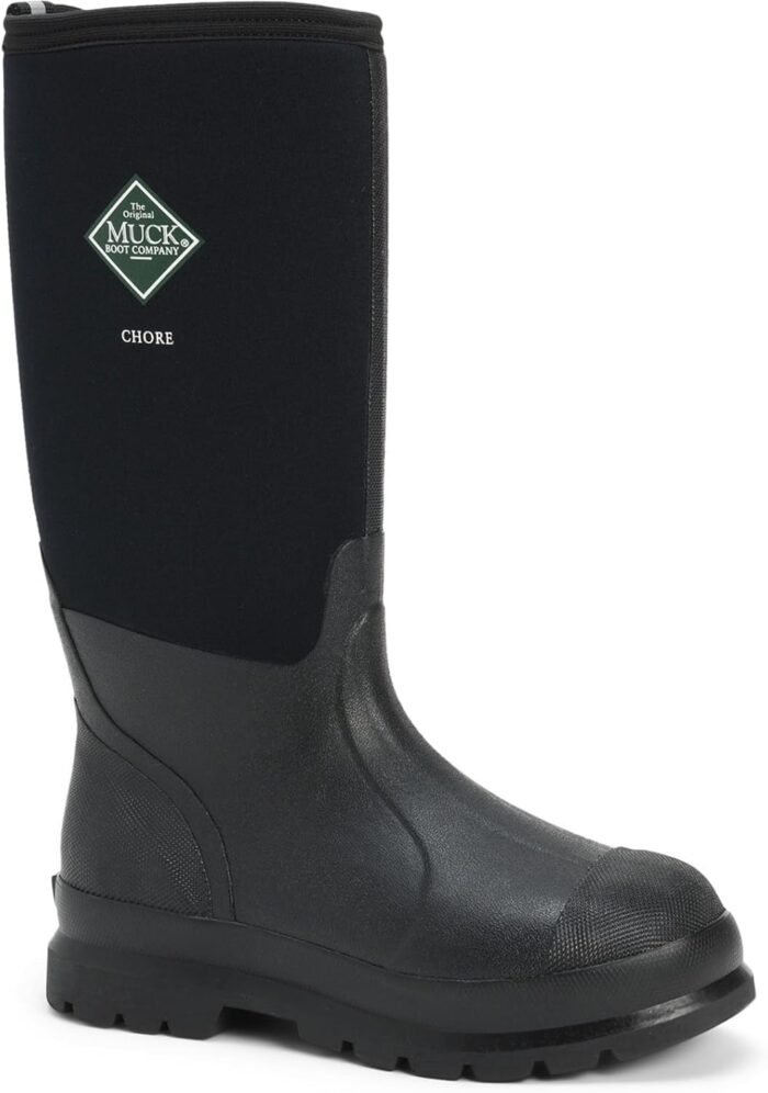 muck chore classic mens rubber work boots black 9m us image