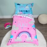 lets chase rainbows 4 piece toddler bedding set image
