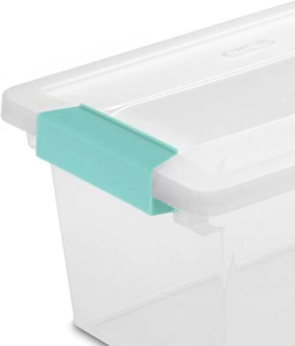 sterilite medium clip clear storage box image