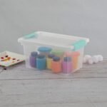 sterilite medium clip clear storage box image