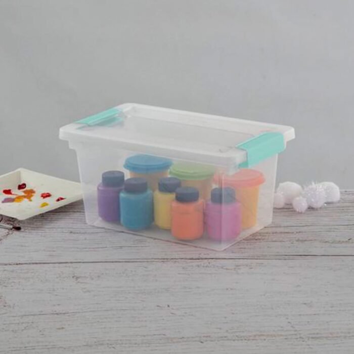 sterilite medium clip clear storage box image