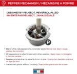 peugeot paris u select manual pepper mill beechwood graphite finish image