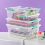 sterilite medium clip clear storage box image
