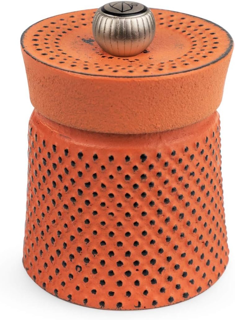 peugeot bali fonte cast iron pepper mill orange image