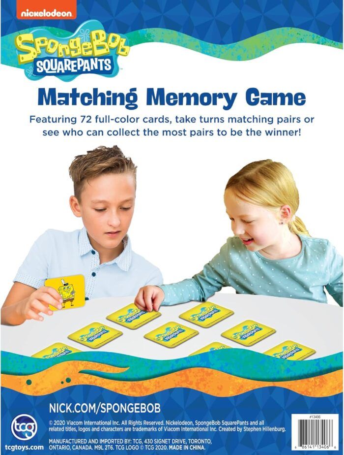 tcg toys spongebob memory matching card game image