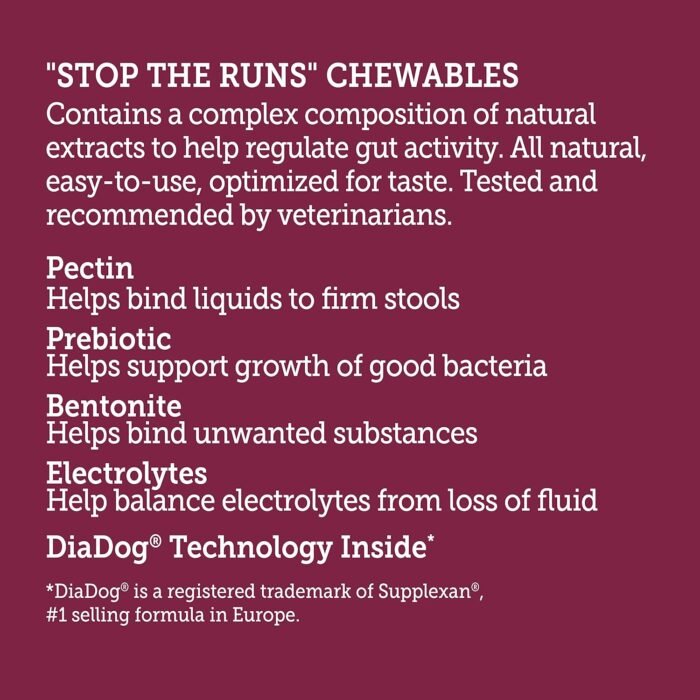 vetality stop the runs chewables for dogs image