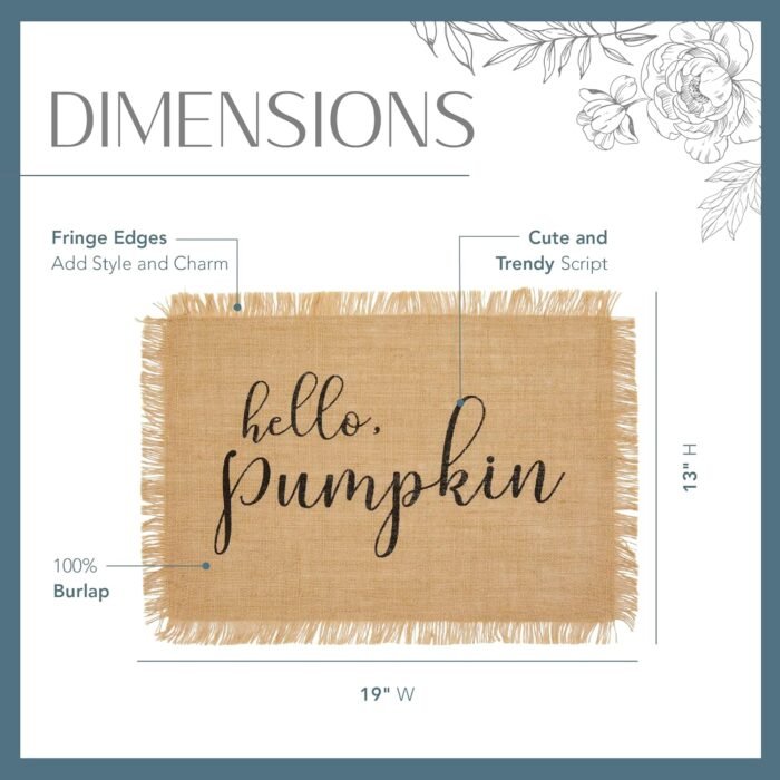elrene hello pumpkin placemat set image