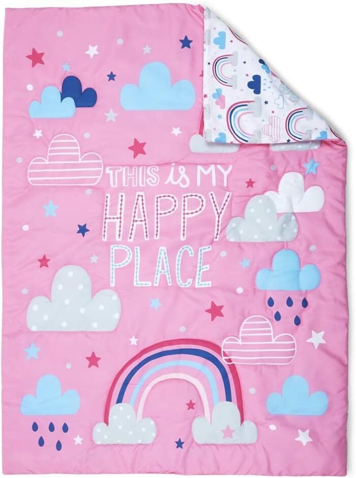 lets chase rainbows 4 piece toddler bedding set image