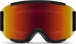smith squad goggles black chromapop sun red mirror