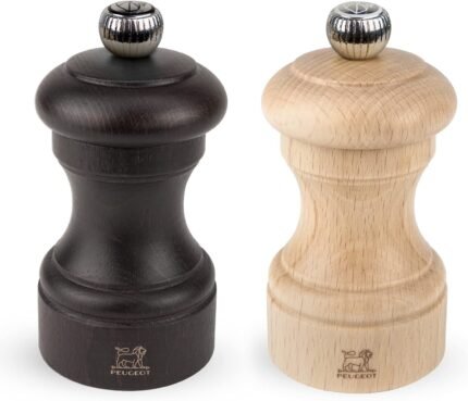 peugeot bistro salt & pepper mill chocolate and natural image