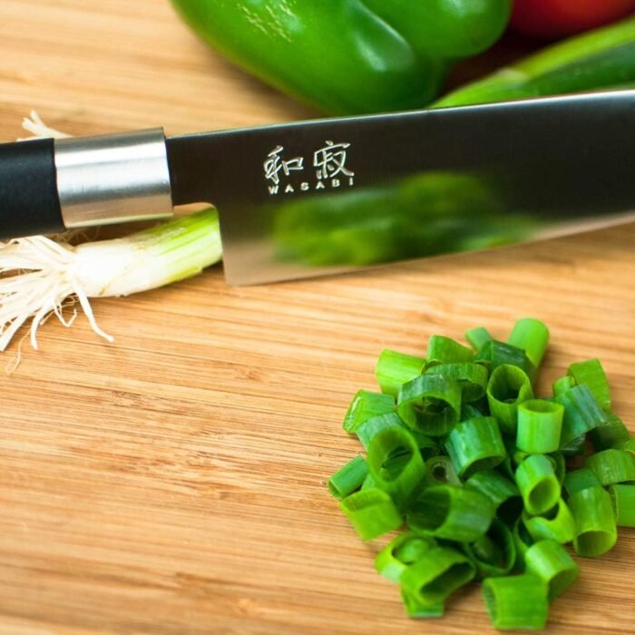 kai wasabi 8 chef's balck knife image