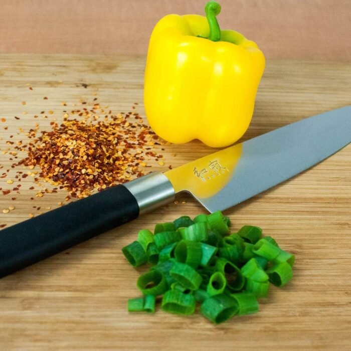 kai wasabi 8 chef's balck knife image