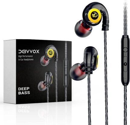 deivvox wired earbuds with mic & volume control image