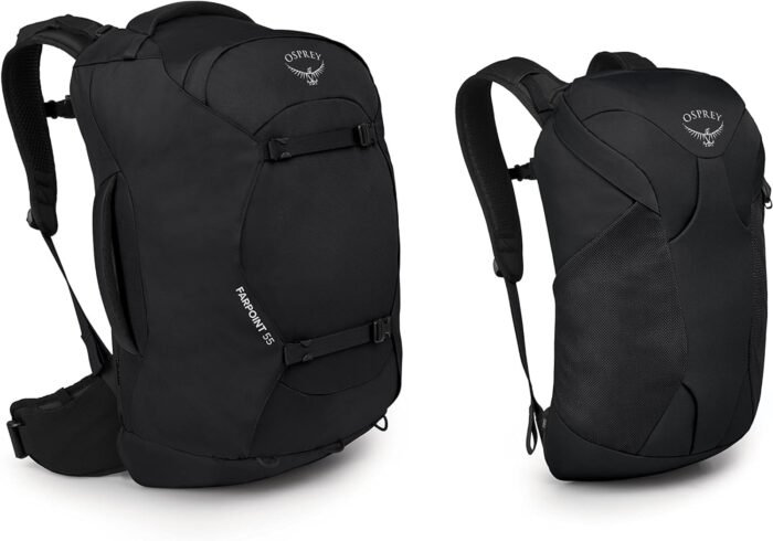 osprey farpoint 55l men's backpack black image