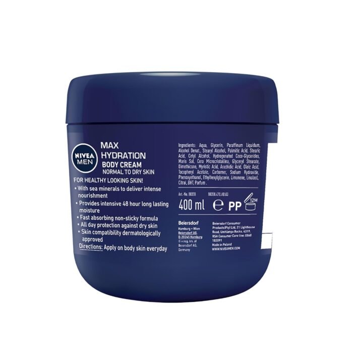nivea men max hydration body cream image
