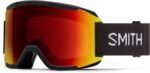 smith squad goggles black chromapop sun red mirror