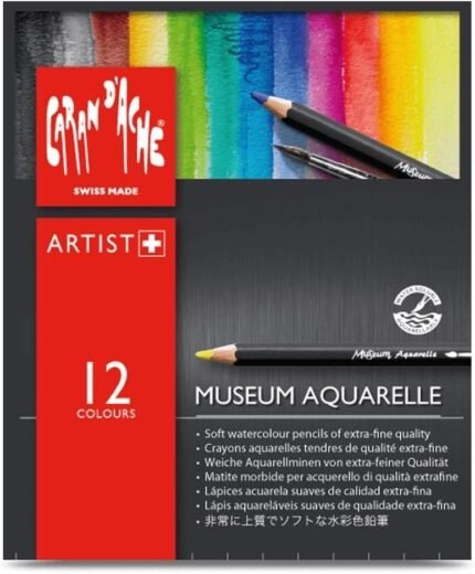 caran d ache museum aquarelle pencil set of 12 colors image