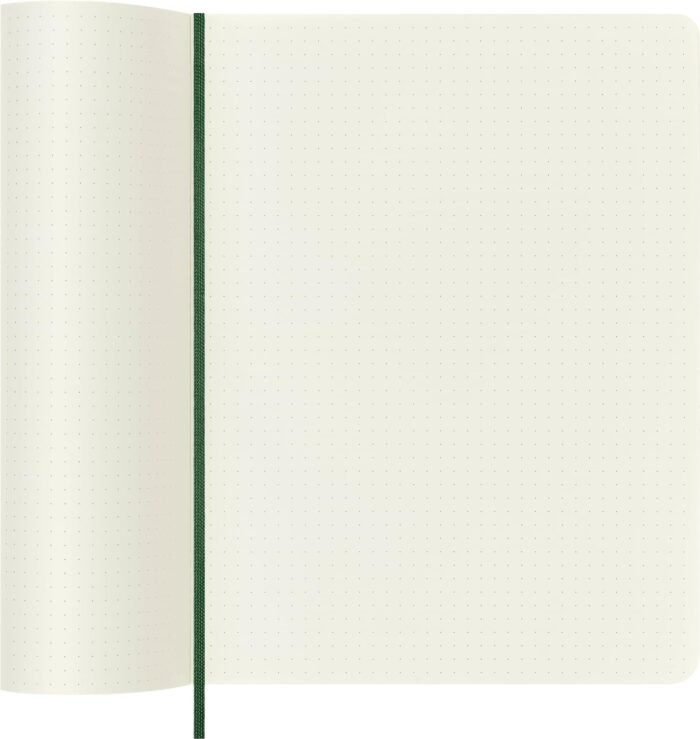 moleskine soft cover xl notebook myrtle green dotted 192 pages image