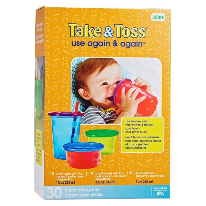 take & toss sippy cup set 30pcs party pack image