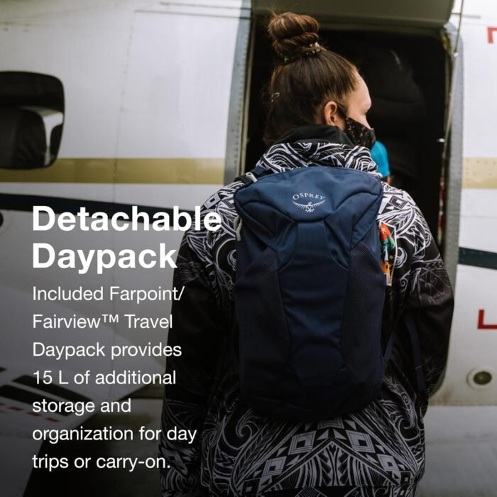 osprey farpoint 70l men's travel grey backpack image